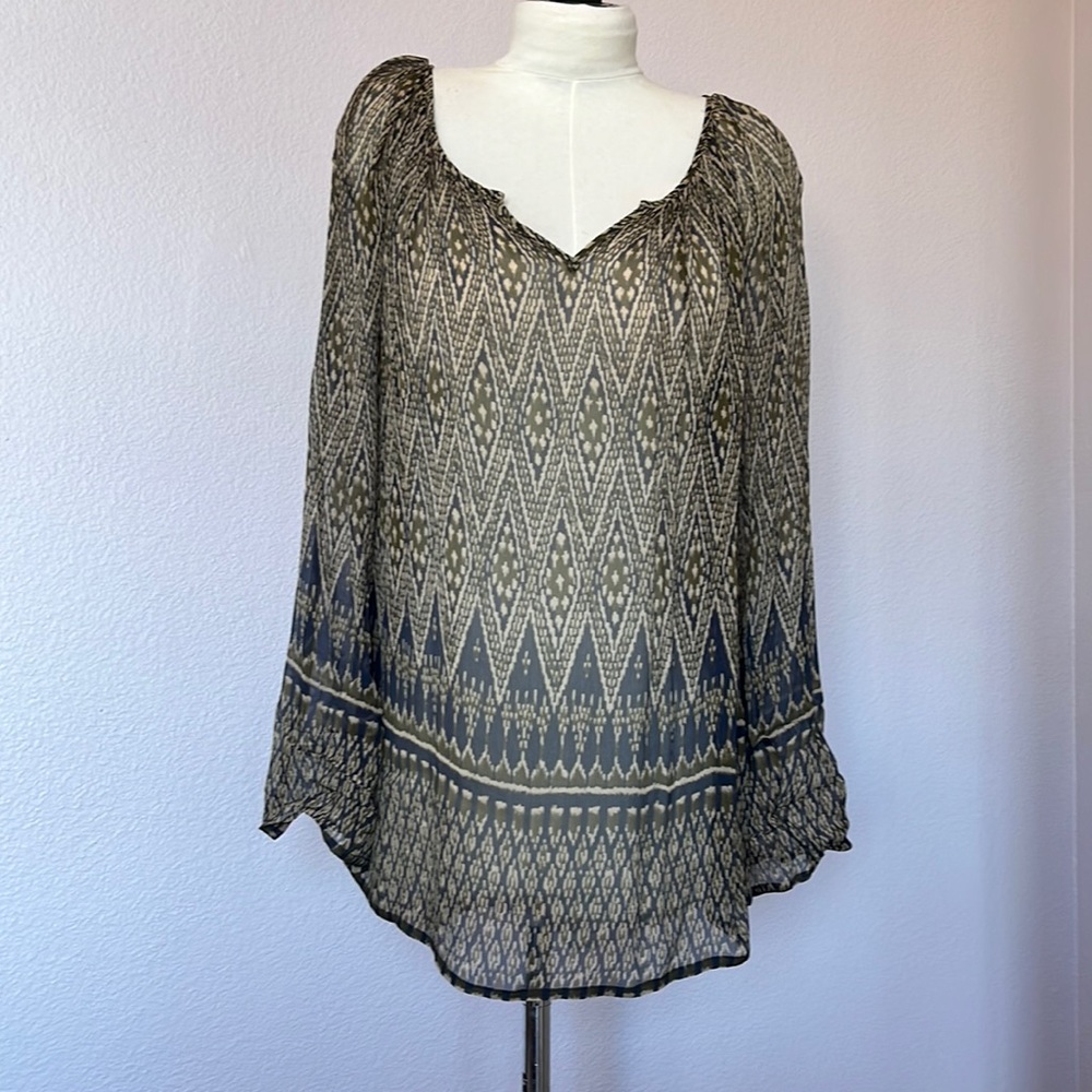 Beautiful sheer Peasant Blouse